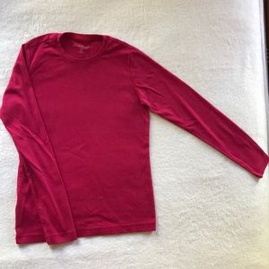 Red Eddie Bauer long sleeve cotton shirt
